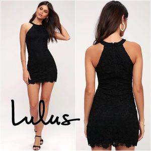 NWOT Lulu’s Love Poem Black Lace Dress Size XS